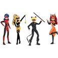 Pack de 4 poupées Miraculous 26cm - Ladybug, Chat Noir, Rena Rouge & Queen Bee - BANDAI-4