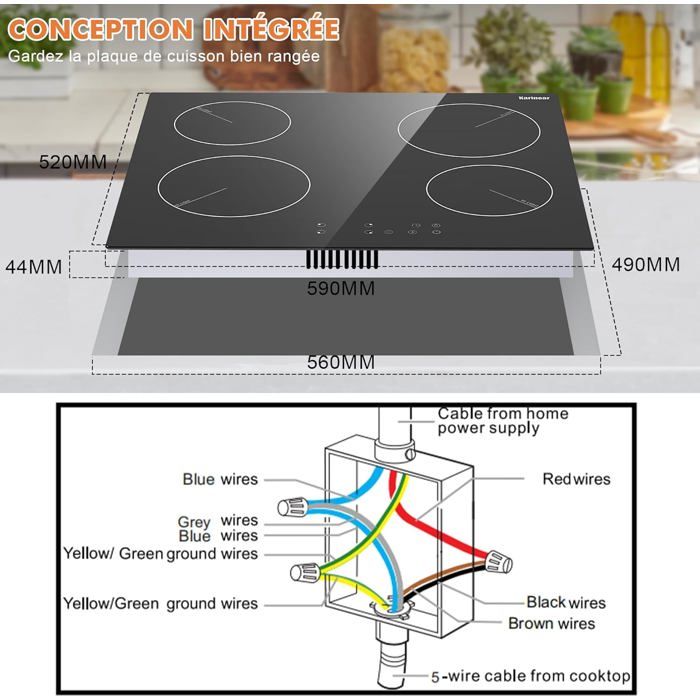 Plaque Vitroc ramique 4 Feux Encastrable Plaque De Cuisson lectrique plaque-vitroc-ramique-4-feux-encastrable-plaque-de-cuisson-lectrique