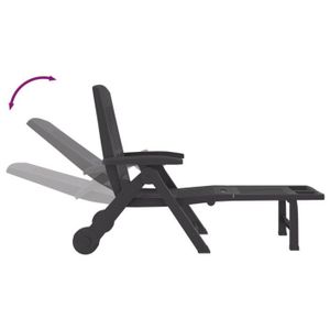 Chaise Longue Jardin Pliante Tillvex - 180 Kg Charge - Accoudoirs Rembourrés - Résistante Intempéries