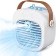 Climatiseur portable Refroidisseur air personnel rechargeable avec 3 vitesses ventiteur de climatisation