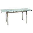 Table extensible 8 personnes - AC-DÉCO - GD017 - Blanc - Verre - Contemporain - Design-0