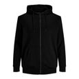 Sweatshirt zippé à capuche Jack & Jones Basic Noir - black - 7XL-0