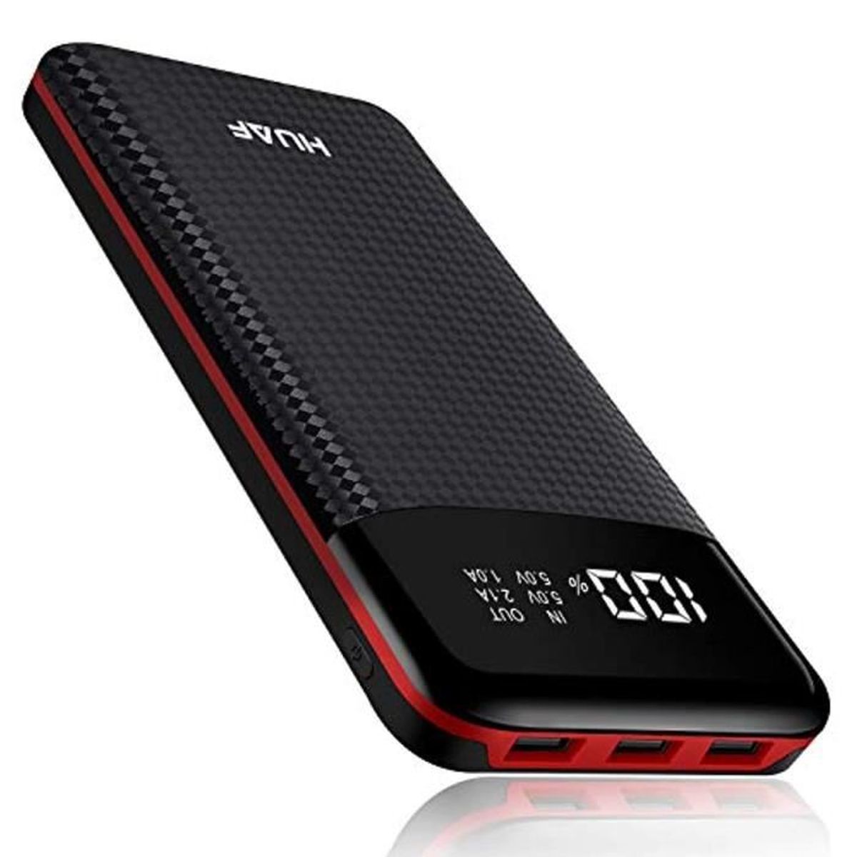 Noir Lighting et Micro iPad de Chargeur Solaire pour iPhone Tablette et autres Batterie Externe PLOCHY 24000mAh Chargeur Portable Power Bank avec 3 Ports USB et Deux Entrées Smartphone 