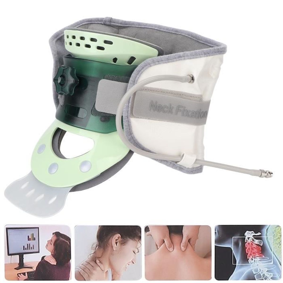 Dispositif de traction cervicale gonflable Ergonomique Soulagement de ...