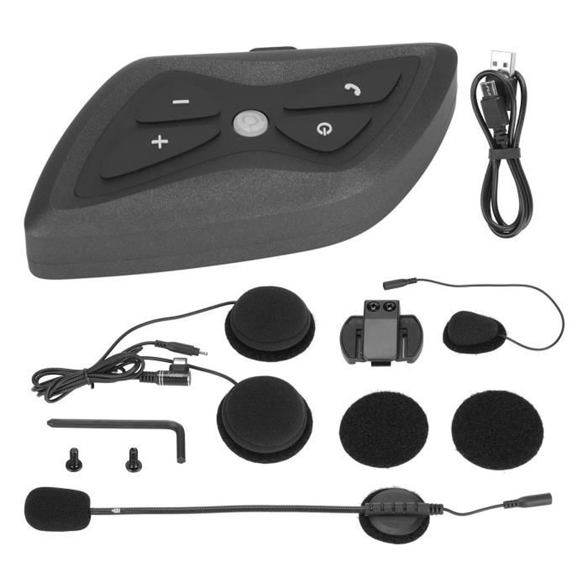 Barre D'Équilibre Moto Noir - Support Universel Pour Phare, Chargeur USB Et Smartphone