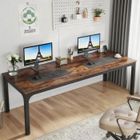 BRAND Bureau d'ordinateur, Table de Bureau Informatique Gaming-Travail-d'Étude, 200 x 70 x 75 cm, Marron Rustique