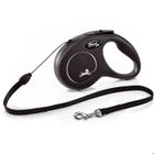 Laisse - FLEXI - New Classic M Cord - 5 mètres de longueur - Pour chiens jusqu'à 20 kg - Noir