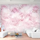 Papier Peint Intissé 352x250 cm (8,8 M2) Runa art 9413011b Tapisserie Fleurs Roses - 8 Bandes Faciles à Coller - Rose