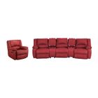 VENTE-UNIQUE Canapé 3 places et un fauteuil relax en cuir AROMA - Rouge