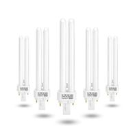 Aigostar - Pack de 5 ampoules LED fluorescentes PLC G24D-3 de 26W. Lumière blanche jour 6400K, 1560lm. Non dimmable.