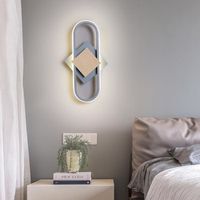 GUO Applique Murale Interieur-Exterieur, Moderne Applique Murale Conception Carré LED Blanc Chaud Lampe Murale Gris 1pcs pour Loft