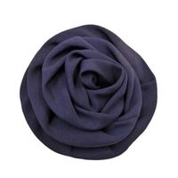 Broche fleur tissu-pince fleur diamètre 9cm - bleu marine - RC004738G