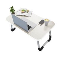 Soontrans Table de Lit Canapé pliable pour Ordinateur Portable,Table Multi-Usage avec Pieds Pliable,60x40x28cm --Blanc