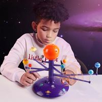 Kit Découverte Scientifique DIY Modèle Astronomique Système Solaire 3D - VGEBY - Enfant - Blanc - 8 ans - Mixte