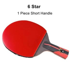 RAQUETTE DE TENNIS raquette de Tennis professionnelle,manche court et Long,Double Face,boutons en caoutchouc,avec étui- 6 Star 1 Short