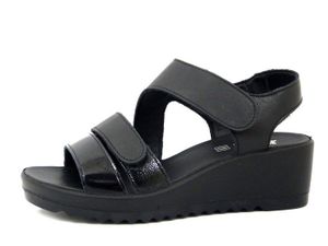 SANDALE - NU-PIEDS Sandale nu-pieds pour Femme en Cuir Noir – IMAC – 