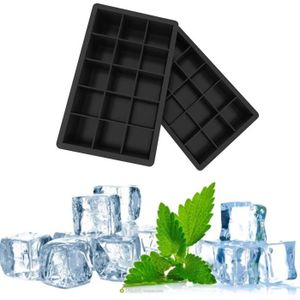 Vert OuYou 2 PCS Bacs /à Gla/çons en Silicone Plateaux de 14 Ice Cubes avec Couvercles Bo/îte de Cong/élation Moule de Gla/çon pour Bi/ère d/’autre Boisson