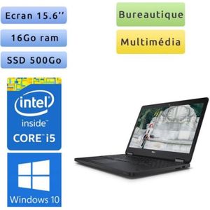 ORDINATEUR PORTABLE Dell Latitude E5550 - Windows 10 - i5 16Go 500Go S