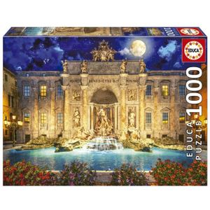 PUZZLE Puzzle 1000 pièces - EDUCA - Fontana Di Trevi, Rom