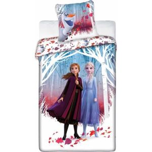 90x190 Blanc Feuilles Disney La Reine des neiges Drap Housse 90x190 cm