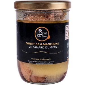 PATÉ FOIE GRAS Conserve Et Bocau - Foie Gras Confit 4 Manchons Canard Du Gers 700 G Conserverie Familiale Plat Cuisiné 2