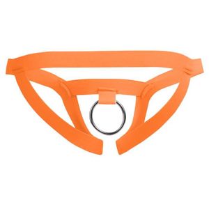 STRING - TANGA Sous-vêtements pour hommes Sretch G-string T-back Micro Thong Slip Orange