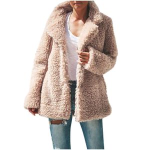 MANTEAU - CABAN OS manteau femme Veste à capuche zippée ample et chaude d'hiver de grande taille Beige