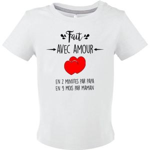 T-SHIRT T-shirt bébé Fait avec amour en 2 minutes par papa