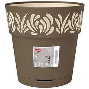 Stefanplast GAIA Blumentopf Ø30cm – In Taupe, Mit Integriertem Wasserreservoir, 11,8 Liter