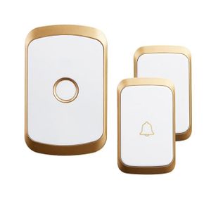 SONNETTE - CARILLON doorbell waterproof wireless,gold 2x1-L'UA--Sonnet