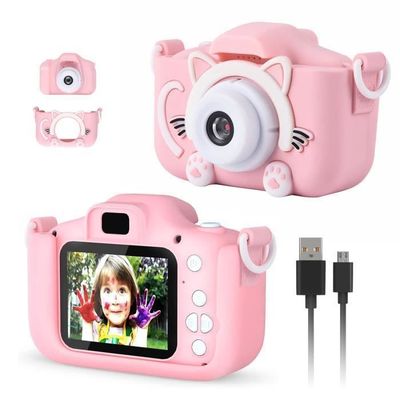 Appareil Photo Enfant ULEWAY 1080P - Écran 3,5" Zoom 360° - Cadeau 3-12 Ans Rouge