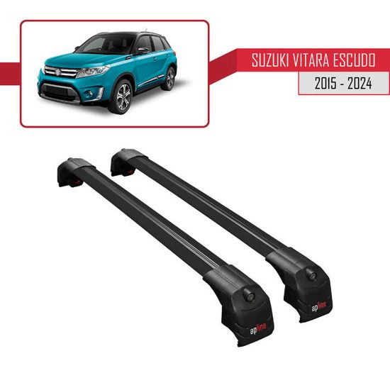 ACE-2 Dakdrager Bagagedrager Compatibel Met Suzuki Vitara Escudo Ly 2015 2025 Spoorstaven Zwart Aluminium 2 Staven