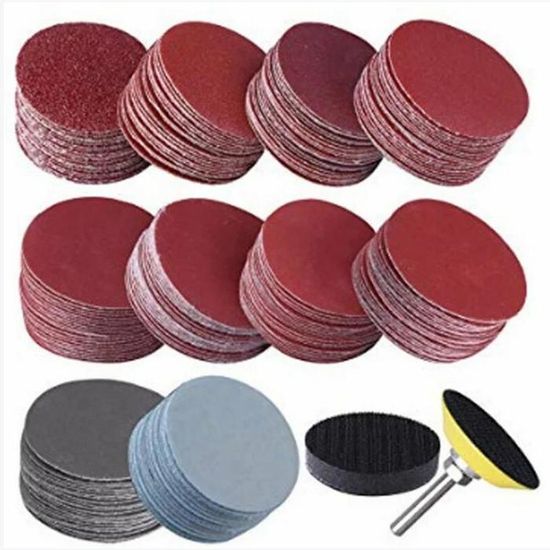 260 Disques De Ponçage 50mm Grains 80 à 3000 + Support Mousse Et Tige 6mm - Kit Complet Pour Ponceuse Rotative