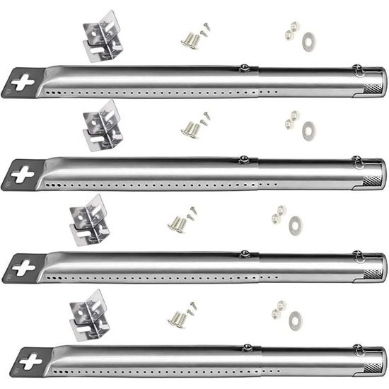Lot De 3 Brûleurs Universels 35,5-48,3 Cm Acier Inox - Compatible Charbroil, Napoléon, Enders, Barbecook