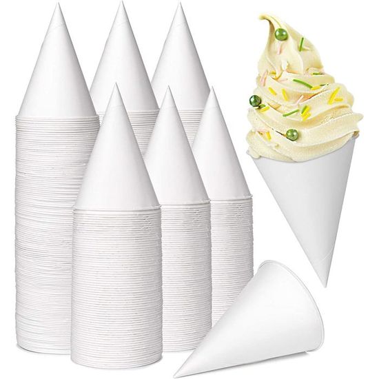 50Pcs Cône en Papier Motif Coeur Contenant Riz Cornet Confettis Dragées