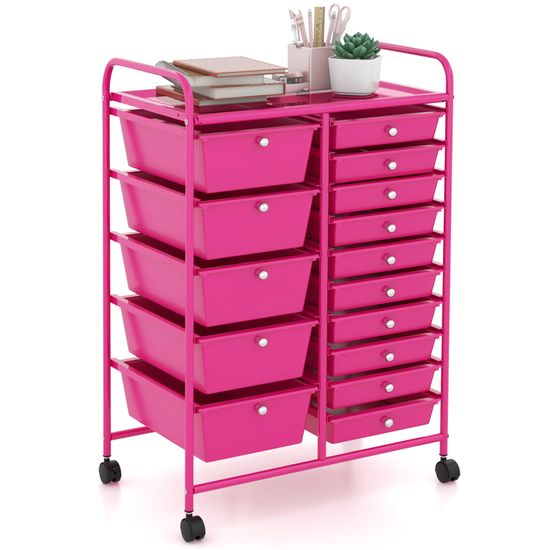 Chariot De Rangement à Roulettes 12 Tiroirs Amovibles - Desserte Mobile Noir 64x38x75cm Pour Bureau, Salon Ou Chambre