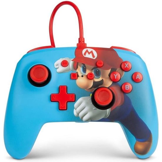Manette filaire - Mario Punch avec palettes - Switch