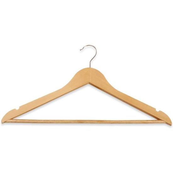 Lot de 20 Cintres en Bois Massif Couleur Noire avec Crochet Pivotant à 360° et Encoches Antidérapantes | Leroy Merlin