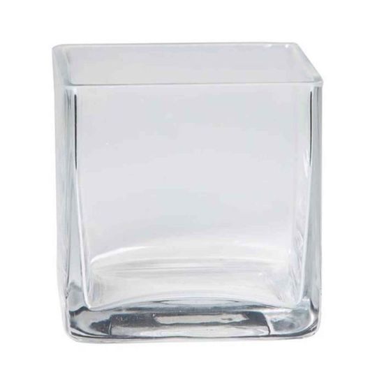 INNA-Glas Bougeoir KUNO, cube-carré, transparent, 8x8x8cm - Verre à bougie - Photophore
