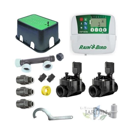 Kit D'arrosage Automatique Rain Bird 6 Zones – Programmable, Facile à Installer, Idéal Pour Jardin