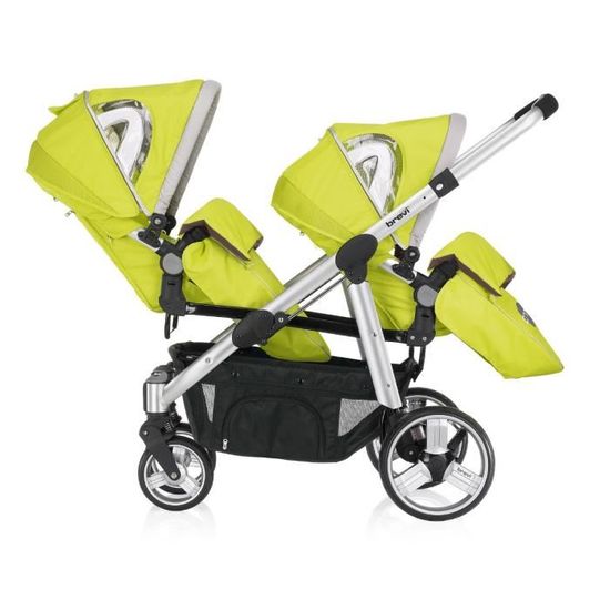 BREVI Poussette Double Ovo Twin Anis Cdiscount Puericulture Eveil bebe
