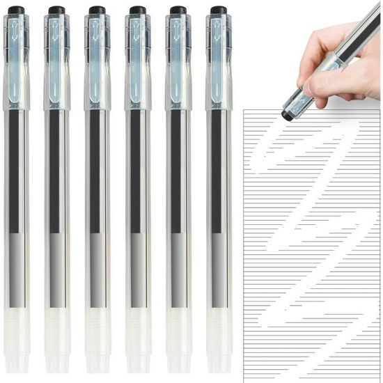 Lot De 4 Stylos Effaçables Kawaii - Pointe 0.5mm - Avec Gomme Intégrée - Designs Panda, Glace...