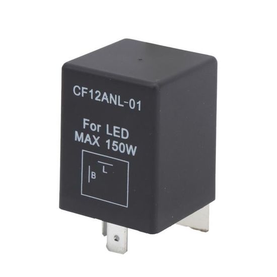 Lot De 2 Relais Clignotant CF-13KT 3 Broches - Pour LED 12V 0.1W-150W, Voiture Et Moto