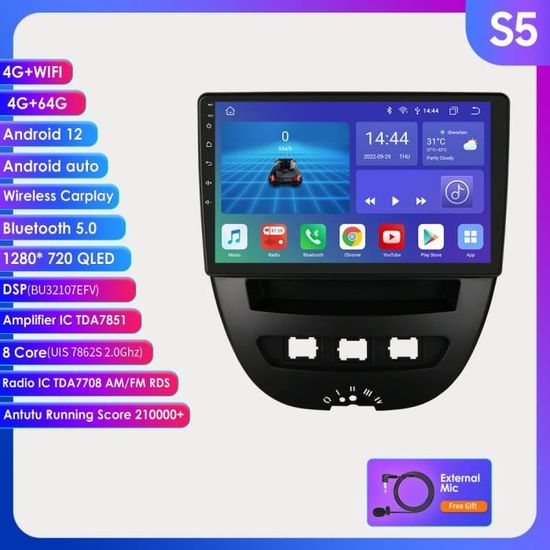 Autoradio Bluetooth D'occasion Pour Citroën C1 Et C2 (avant 2014) - Compatible, Fonctionnel, Quelques Traces D'usage