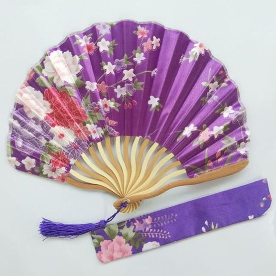 Éventail En Soie Peint Main - Motifs Chats Chinois, 21x38 Cm, Couleur Aléatoire, Déco Ou Cadeau - 3