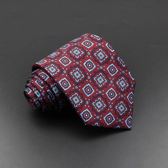 Cravate Rouge à Carreaux. Cravate Fine En Coton Vichy Pour