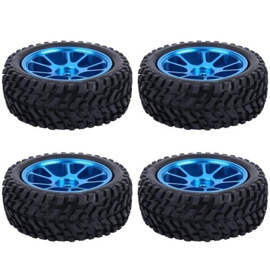 Set De 4 Pneus RC 1.9in 100mm Gonflables - Accessoire 1/10 Voiture - Mise à Niveau Avec Pompe Incluse