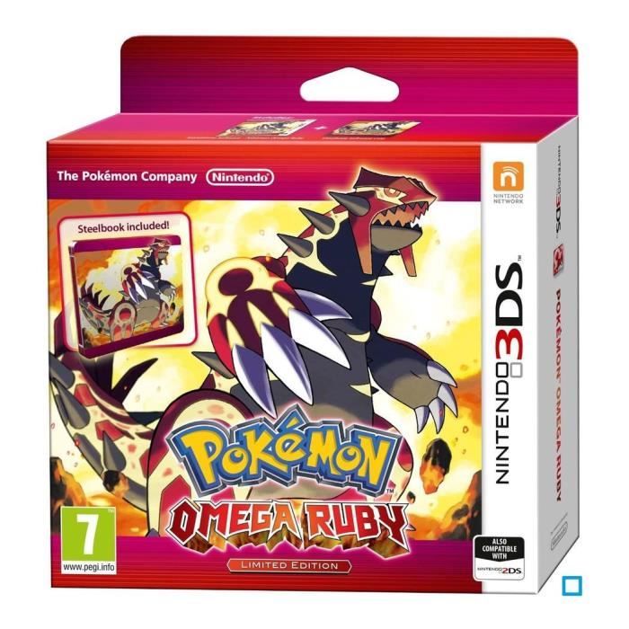 Pokemon Rubis Oméga + Steel Book Jeu 3DS