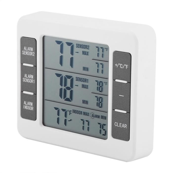 THERMOMETRE - HYDROMETRE(ABS)-Thermomètre sans fil pour réfrigérateur