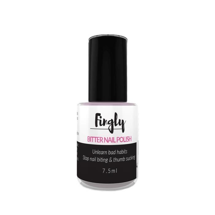 Vernis amer Fingly Nailpolish | Soin ongle et vernis ongle rongé | Produit pour les ongles biologique 7.5ml |
